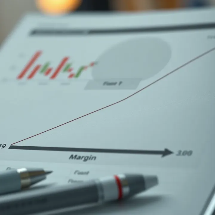 Diagram illustrating the concept of margin as the difference between cost and selling price in business transactions