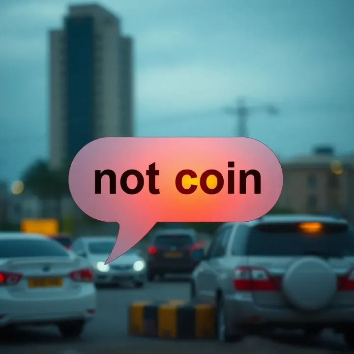 Conversation bubble highlighting the phrase 'not coin' in Nigerian English
