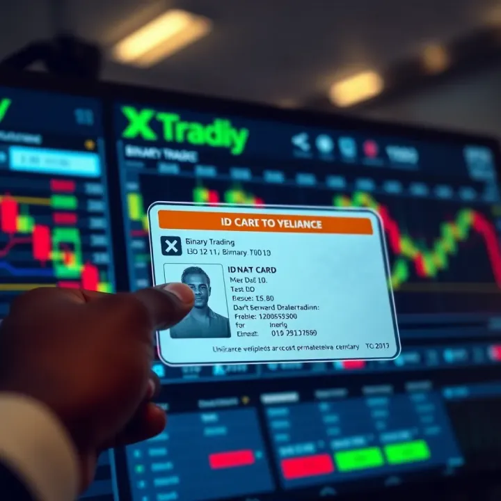 Security and Legal Compliance in Binary Trading with ID Card Verification Secure binary trading platform interface emphasizing data protection and legal compliance
