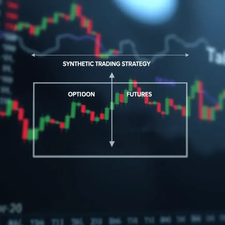 Diagram illustrating synthetic trading strategy using options and futures contracts