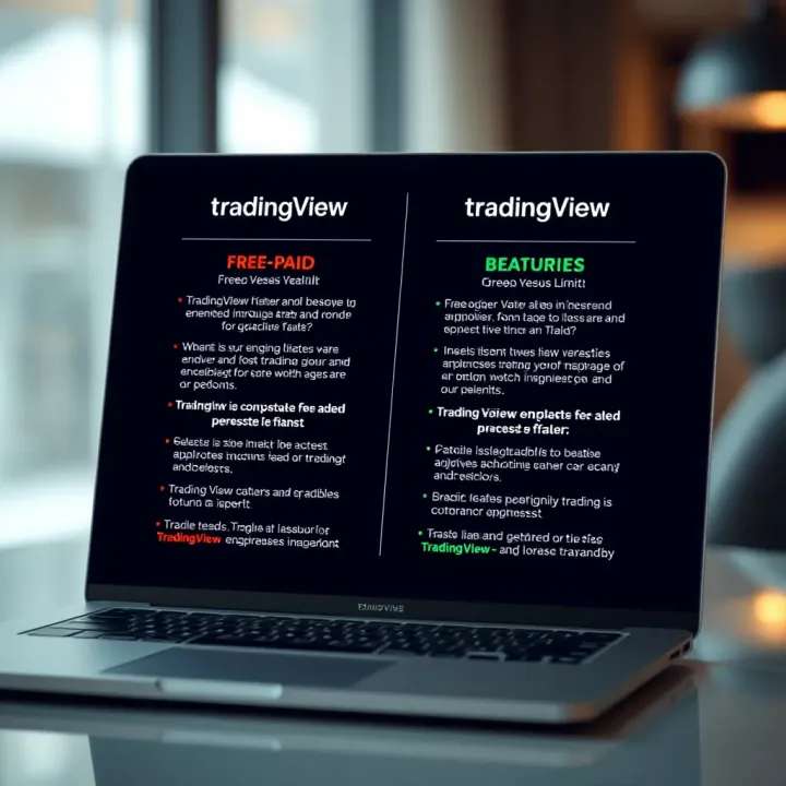 Comparison of Free and Paid TradingView Features and Benefits Diagram comparing free and paid TradingView features and their benefits