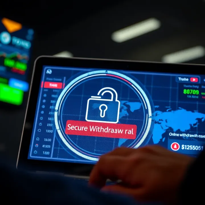 Digital security interface protecting online banking withdrawal requests