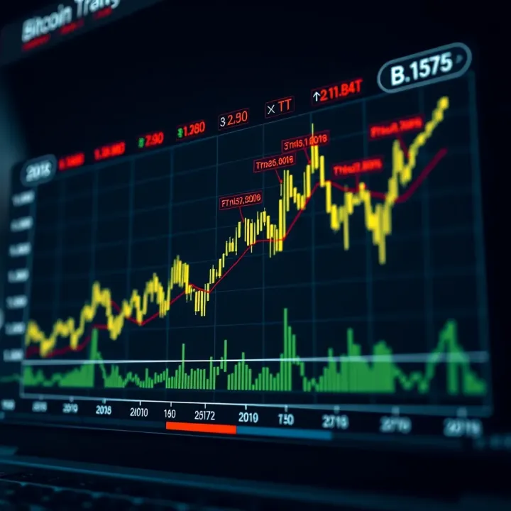 Graph depicting Bitcoin price fluctuations over time with key market events marked