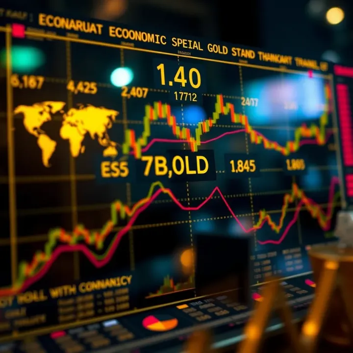Diagram showing economic factors and market drivers impacting gold prices